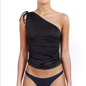 NEW Bamba Swim Black Outlaw Top Size XS